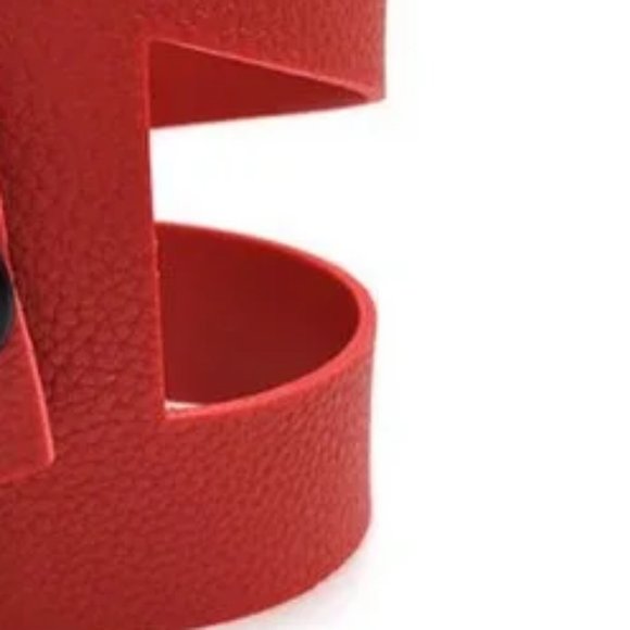 NWOT Red Leather Punk Style Bracelet - Picture 5 of 5